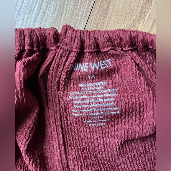 Nine West‎ Marsala Halter Peplum Top - Picture 2 of 10